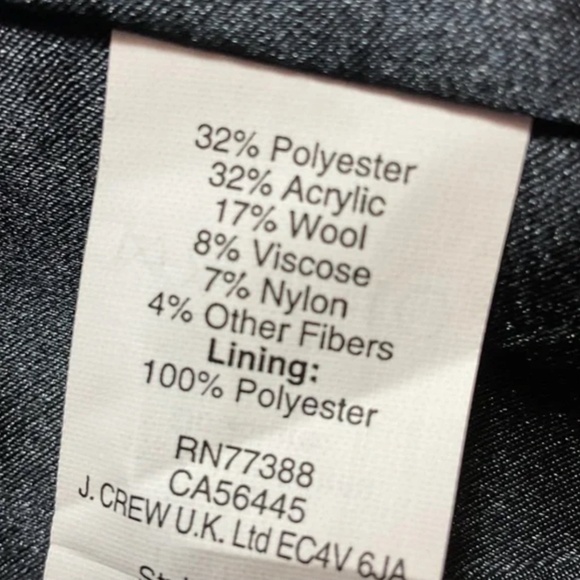 J Crew Tweed Lady Jacket Navy Blue Womens Sz 2 Sparkly White Navy - Picture 3 of 3